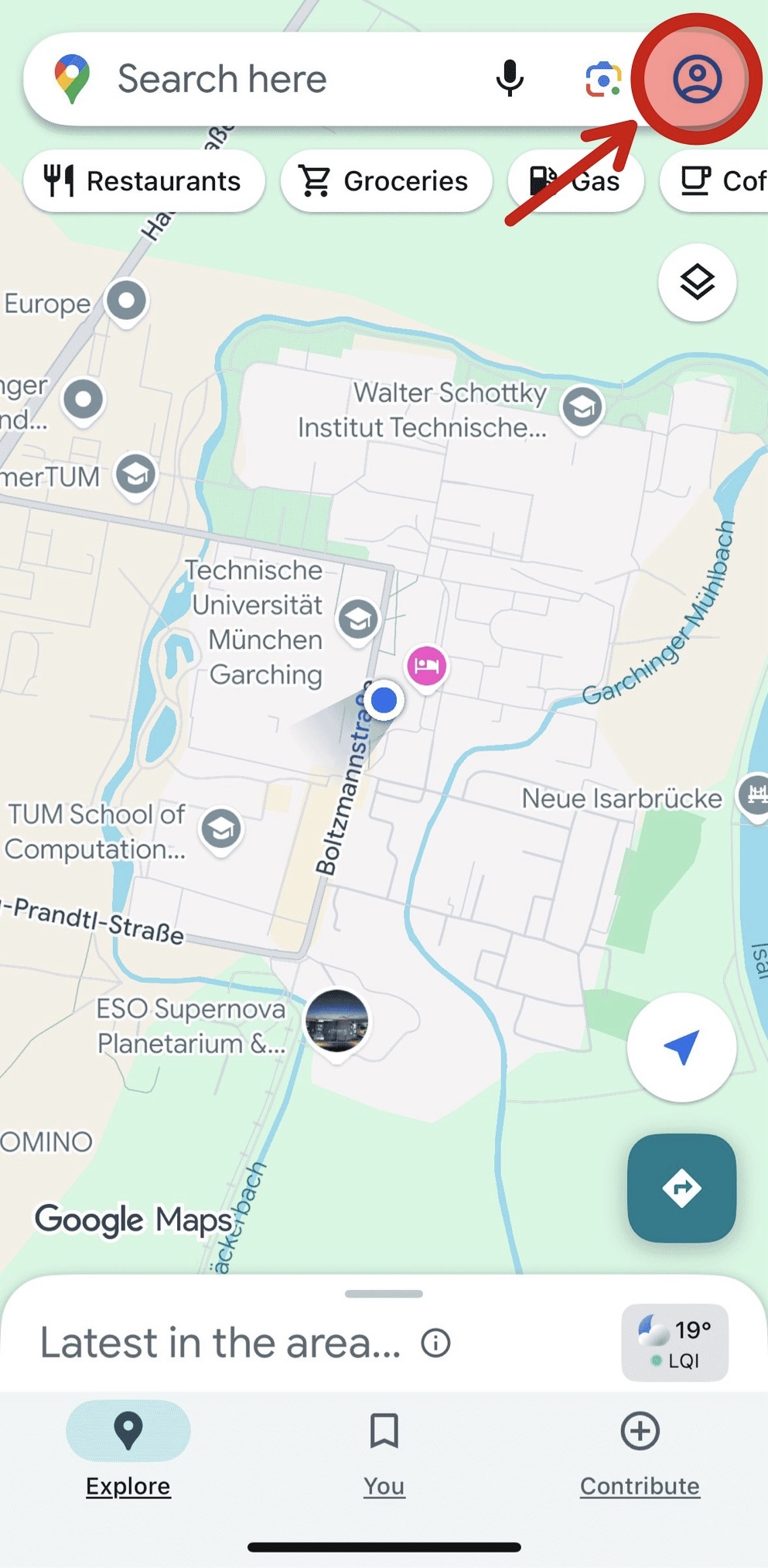Login on the upper right